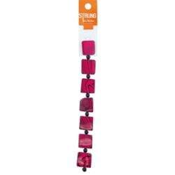 AussieSuperStore Jewellery Making Supplies Beads Strung Shell Square Swirl Hot Pink Beads Strung Shell Square Swirl Hot Pink | Jewellery Making Beads 9323823187248 BBS2015027